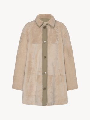 Aurelia Coat in Shearling and Nylon