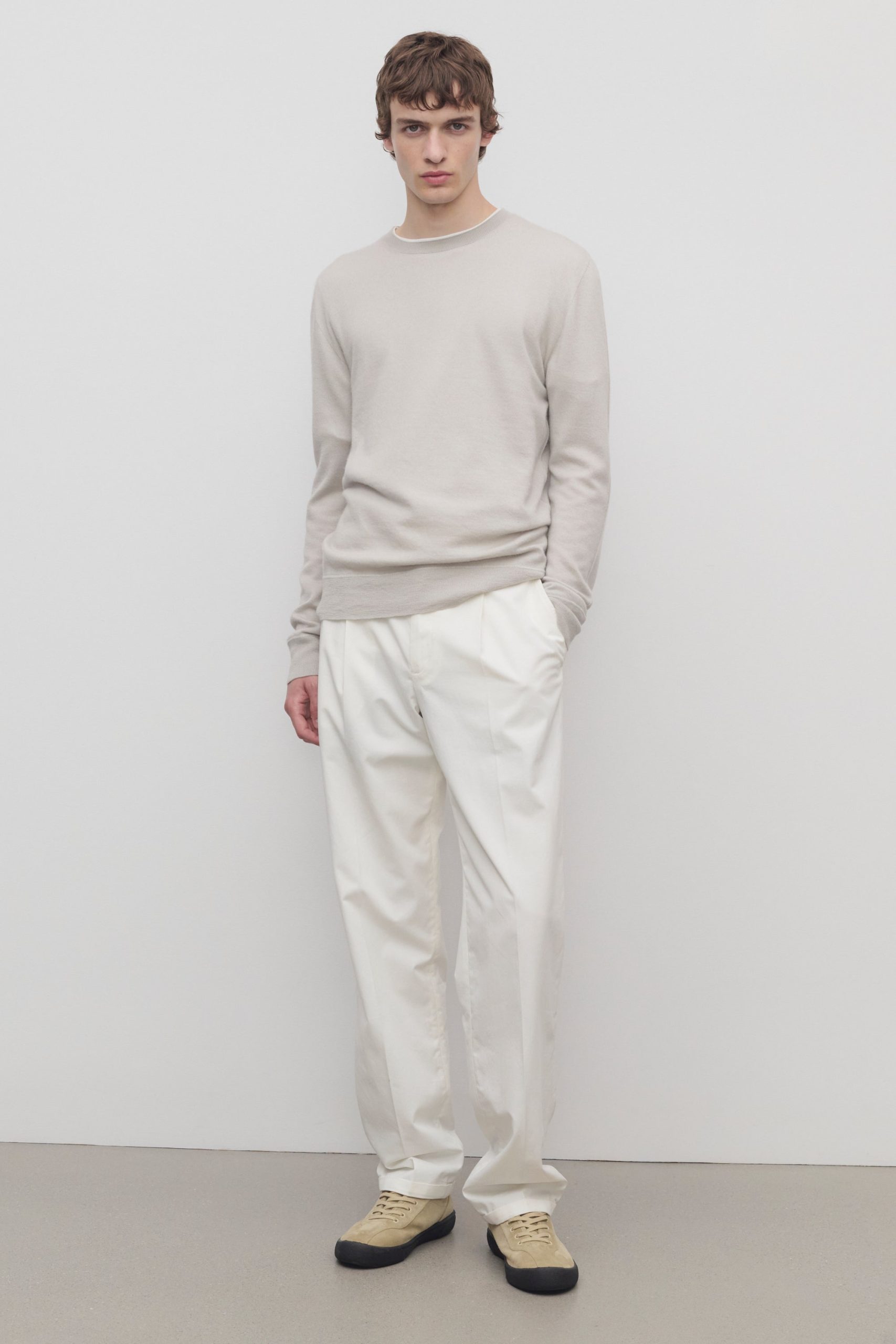 Belamy Pant in Cotton and Cashmere - Image 3