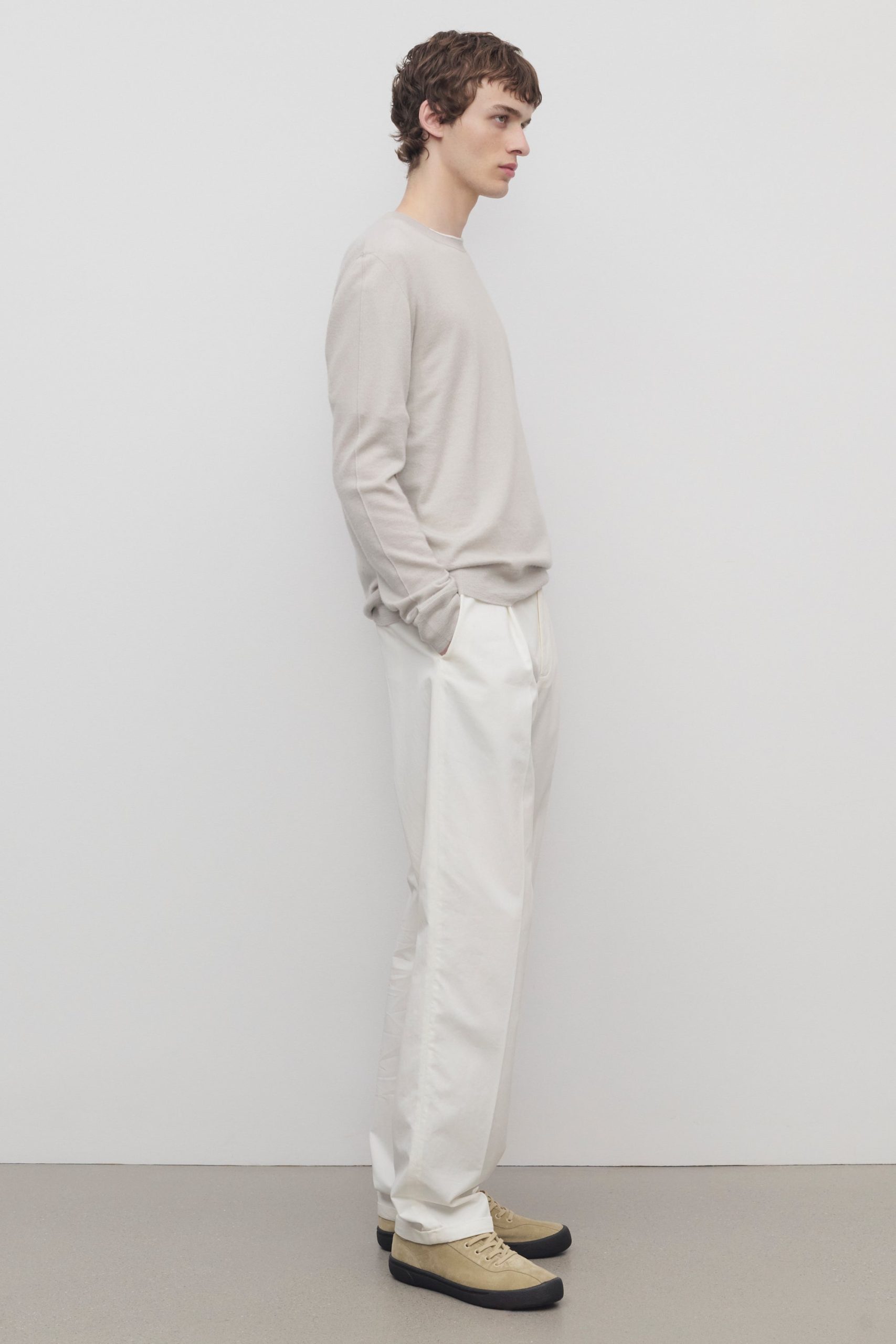 Belamy Pant in Cotton and Cashmere - Image 4