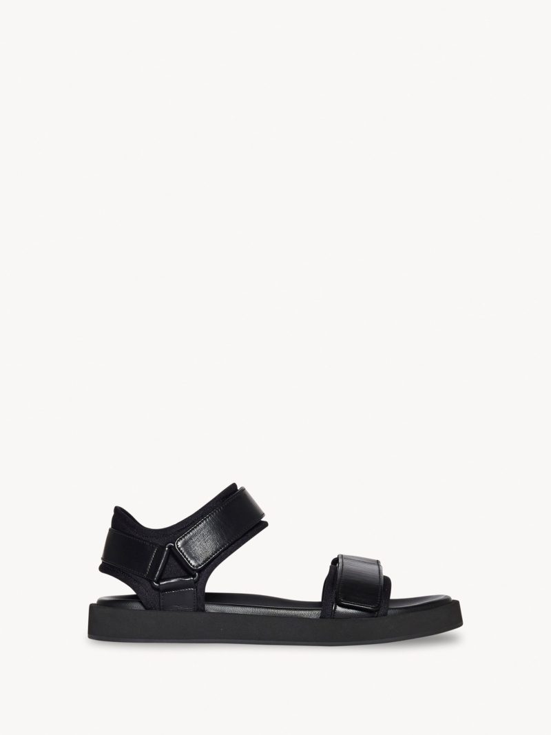Hook-and-Loop Sandal in Leather