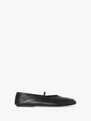 Elastic Ballet Slipper in Leather