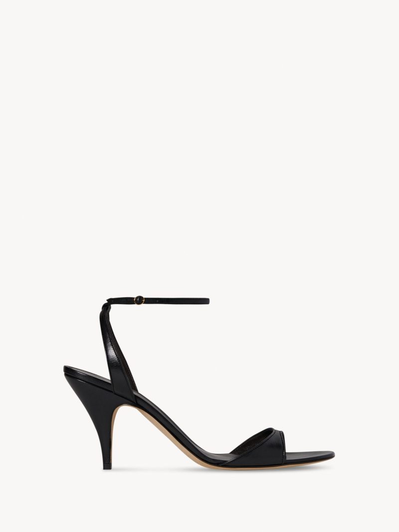 Vika Ankle Strap Heel in Leather