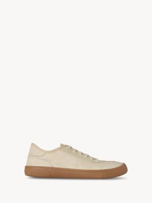 Canvas Sneakers in Viscose and Linen