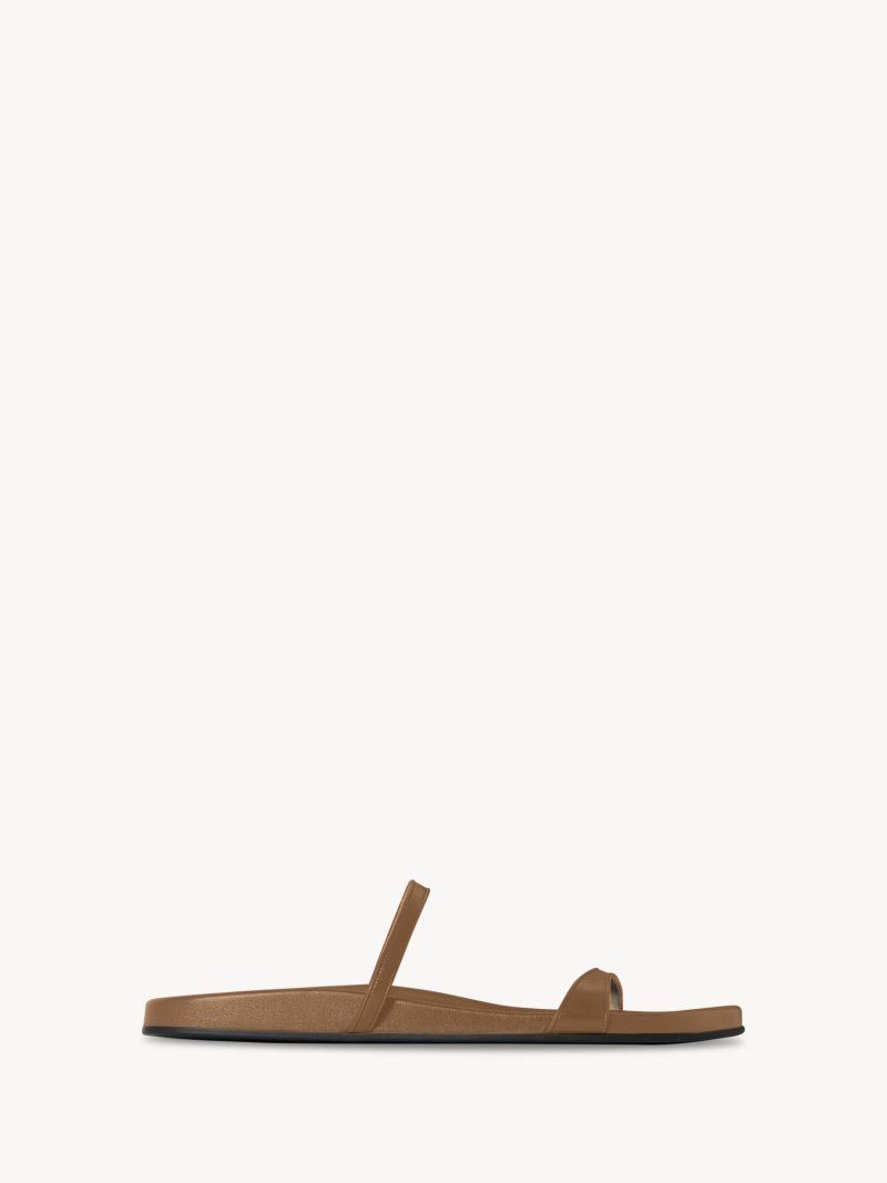 Hugh Thin Strap Slide in Leather