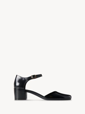 Penelope Ankle Strap Heel in Leather