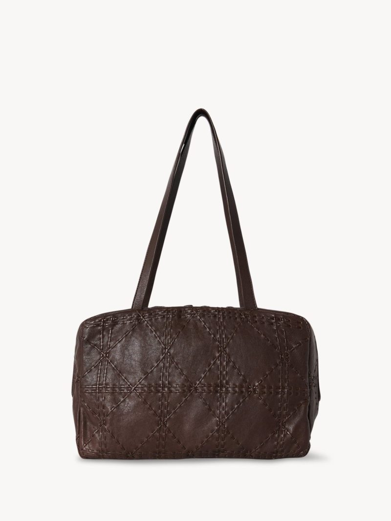 Astra Bowling Bag in Embroidered Leather
