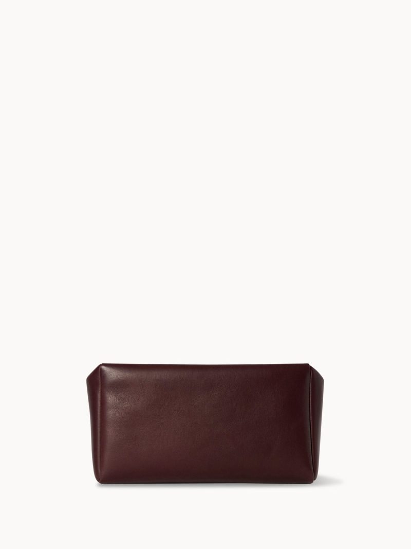 Squared Compact Clutch Bag in Leather
