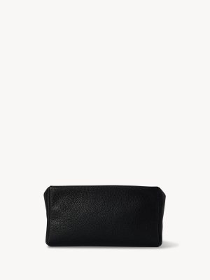 Squared Compact Clutch Bag in Leather
