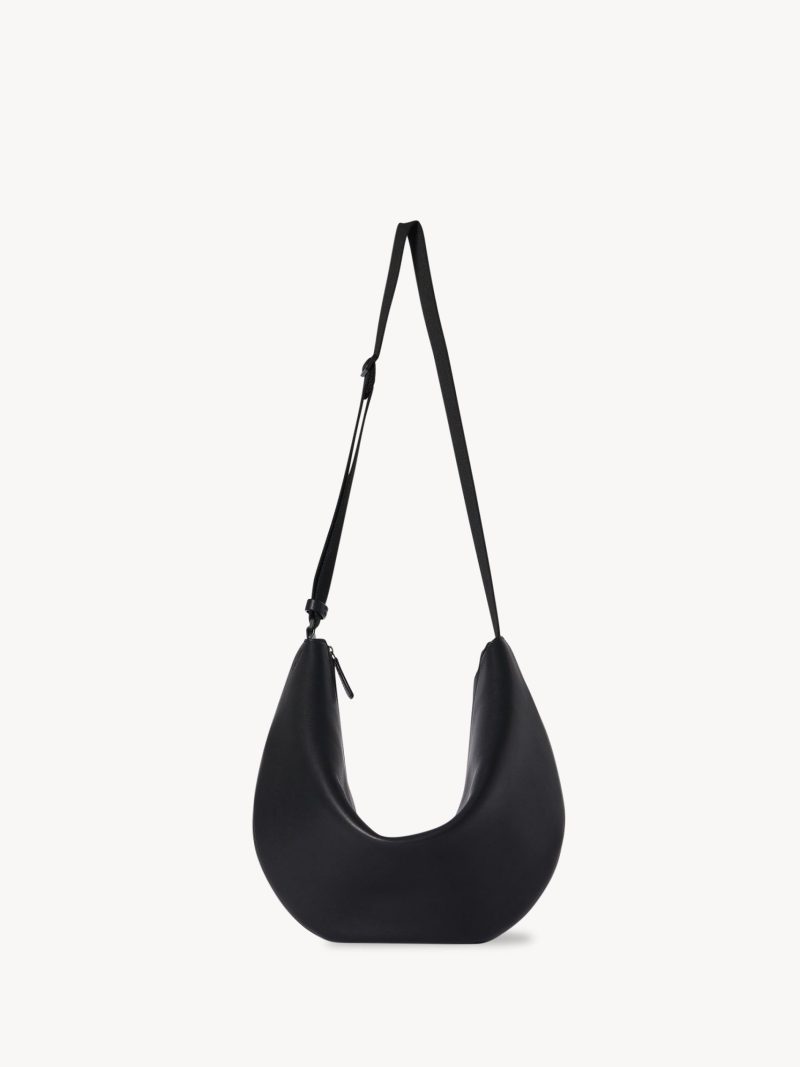 Crossbody Crescent Bag in Leather