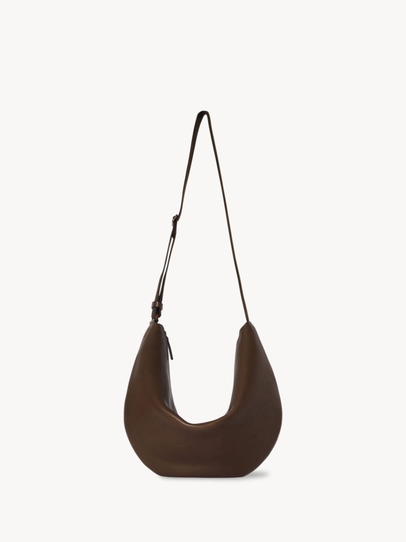 Crossbody Crescent Bag in Leather